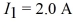 Field of a long wire: As shown in the figure, two long straight wires are separated by a distance of The currents are to the right in the upper wire and to the left in the lower wire. What are the magnitude and direction of the magnetic field at point P, which is a distance below the lower wire?