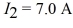 Field of a long wire: As shown in the figure, two long straight wires are separated by a distance of The currents are to the right in the upper wire and to the left in the lower wire. What are the magnitude and direction of the magnetic field at point P, which is a distance below the lower wire?