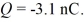 <strong>Coulomb's law: In the figure, all the charges are point charges and the charge in the middle is For what charge q<sub>1</sub> will charge q<sub>2</sub> be in static equilibrium? </strong> A) 12 nC B) 6.2 nC C) 3.1 nC D) 25 nC