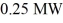 <strong>Heat engines: A nuclear fission power plant has an actual efficiency of 39%. If of power are produced by the nuclear fission, how much electric power does the power plant output?</strong> A) 0.098 MW B) 9.8 MW C) 35 MW D) 0.35 MW