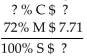 <strong>Solve for the missing numbers. Markup is based on selling price. Round dollar amounts to the nearest cent. </strong> A) B) C) D)