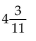 <strong>Change the improper fraction to a whole or mixed number.  </strong> A)   B)   C)   D)   <div style=padding-top: 35px> 