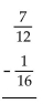 <strong>Subtract. Write the answer in lowest terms.  </strong> A)   B)   C)   D)   <div style=padding-top: 35px> 