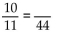 <strong>Write an equivalent fraction using the given denominator.  </strong> A)4 B)80 C)40 D)44 <div style=padding-top: 35px> 
