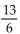 Change the improper fraction to a whole or mixed number. - 