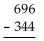 <strong>Perform the subtraction. </strong> A)1,040 B)252 C)344 D)352