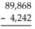 <strong>Perform the subtraction. </strong> A)89,626 B)85,622 C)85,542 D)85,626
