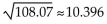 <strong>Find the distance between the pair of points. Where appropriate, give an approximation to three decimal places. (7.7, -1.5)and (2.7, 1.2)</strong> A) B)108.25 C) D)
