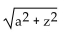 <strong>Find the distance between the pair of points. Where appropriate, give an approximation to three decimal places. (a, 0)and (0, z)</strong> A) B) C) D)