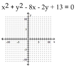 <strong>Graph the circle. </strong> A) B) C) D)