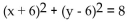 <strong>Give the equation for a circle with the given center and radius. Center at (6, -6), radius 8</strong> A) B) C) D)