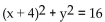 <strong>Give the equation for a circle with the given center and radius. Center at (0, -4), radius 4</strong> A) B) C) D)