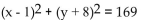 <strong>Give the equation for a circle with the given center and radius. Center at (8, -1), radius </strong> A) B) C) D)