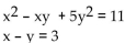 <strong>Solve. </strong> A)(2, -1), B)(4, 1), C)(4, 1), D)(2, -1),