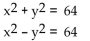 <strong>Solve. </strong> A)(8, 8), (-8, 8) B)(8, 0), (-8, 0) C)(-8, 0), (-8, 8) D)(8, 0), (8, 8)