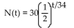 <strong>Solve the problem. The half-life of a certain radioactive substance is 17 years. Suppose that at time t = 0, there are 30 g of the substance. Then after t years, the number of grams of the substance remaining will be: How many grams of the substance will remain after 136 years? Round to the nearest hundredth when necessary.</strong> A)0.47 g B)1.88 g C)0.94 g D)0.23 g