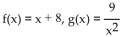 <strong>Find f(x)and g(x)such that h(x)= </strong> A) B) C) D)