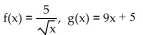 <strong>Find f(x)and g(x)such that h(x)= </strong> A) B) C) D)