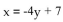 <strong>Find an equation of the inverse of the relation. </strong> A) B) C) D)