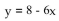 <strong>Find an equation of the inverse of the relation. </strong> A) B) C)y = 8 + 6x D)x = 8 + 6y