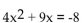 <strong>Solve. </strong> A) B) C) D)