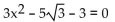 Determine the nature of the solutions of the equation. - 