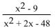 <strong>Find all numbers for which the rational expression is not defined. </strong> A)x = 3 and x = -3 B)x = 0 C)x = -6 and x = 8 D)x = 6 and x = -8