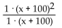 <strong>Multiply to obtain an equivalent expression. Do not simplify. </strong> A)x + 100 B) C) D)