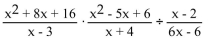 <strong>Perform the indicated operations and simplify. </strong> A) B) C)6(x - 1) D)6(x + 4)(x - 1)