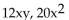 <strong>Find the LCM. </strong> A) B)60xy C) D)