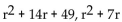 <strong>Find the LCM. </strong> A)r(r + 1)(r + 7) B) C)r(r + 7) D)