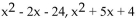 <strong>Find the LCM. </strong> A)(x + 6)(x - 4)(x + 1) B)(x + 4)(x + 1) C)(x - 6)(x + 4)(x + 1) D)(x - 6)(x + 4)