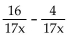 Add or subtract. Then simplify. If a denominator has two or more factors (other than monomials), leave it in factored form. Express the answer using the denominator of the first fraction when applicable. -