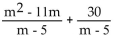 Add or subtract. Then simplify. If a denominator has two or more factors (other than monomials), leave it in factored form. Express the answer using the denominator of the first fraction when applicable. -