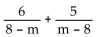 Add or subtract. Then simplify. If a denominator has two or more factors (other than monomials), leave it in factored form. Express the answer using the denominator of the first fraction when applicable. - 