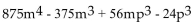<strong>Determine the degree of each term of the polynomial. </strong> A) degree degree degree : degree 3 B) degree degree 3; degree degree 0 C) degree degree degree : degree 3 D) degree degree degree degree -24