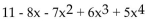 <strong>Determine the degree of the polynomial. </strong> A)5 B)4 C)9 D)-1