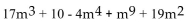 <strong>Determine the degree of the polynomial. </strong> A)9 B)8 C)1 D)10