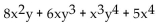 <strong>Find the leading term and the leading coefficient. </strong> A)Leading term: Leading coefficient: 8 B)Leading term: Leading coefficient: 1 C)Leading term: Leading coefficient: 5 D)Leading term: Leading coefficient: 6
