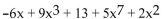 <strong>Arrange in descending powers of x. </strong> A) B) C) D)