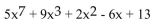 <strong>Arrange in descending powers of x. </strong> A) B) C) D)