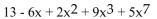 <strong>Arrange in descending powers of x. </strong> A) B) C) D)