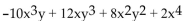 <strong>Arrange in descending powers of x. </strong> A) B) C) D)