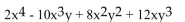 <strong>Arrange in descending powers of x. </strong> A) B) C) D)