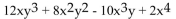 <strong>Arrange in descending powers of x. </strong> A) B) C) D)