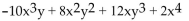 <strong>Arrange in descending powers of x. </strong> A) B) C) D)