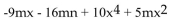 <strong>Arrange in descending powers of x. </strong> A) B) C) D)