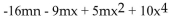 <strong>Arrange in descending powers of x. </strong> A) B) C) D)