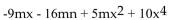 <strong>Arrange in descending powers of x. </strong> A) B) C) D)