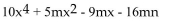 <strong>Arrange in descending powers of x. </strong> A) B) C) D)